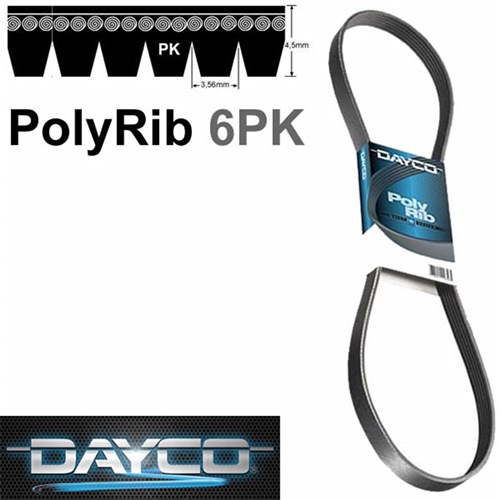AUTO POLY RIB BELT 6PK2815 DAYCO (VX COMMODORE) - Collier & Miller