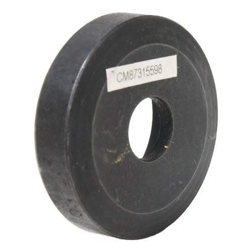 Case-IH rotor bolt protection shield showing 1/2-inch centre opening and recessed face