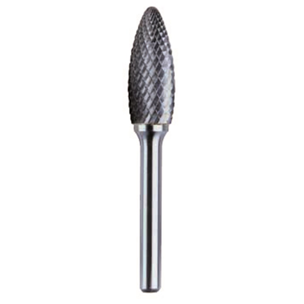 CARBIDE BURR 12MM 'FLAME SHAPE 1/4 SHANK 13MM HEAD X 32MM LNG GARRYSON