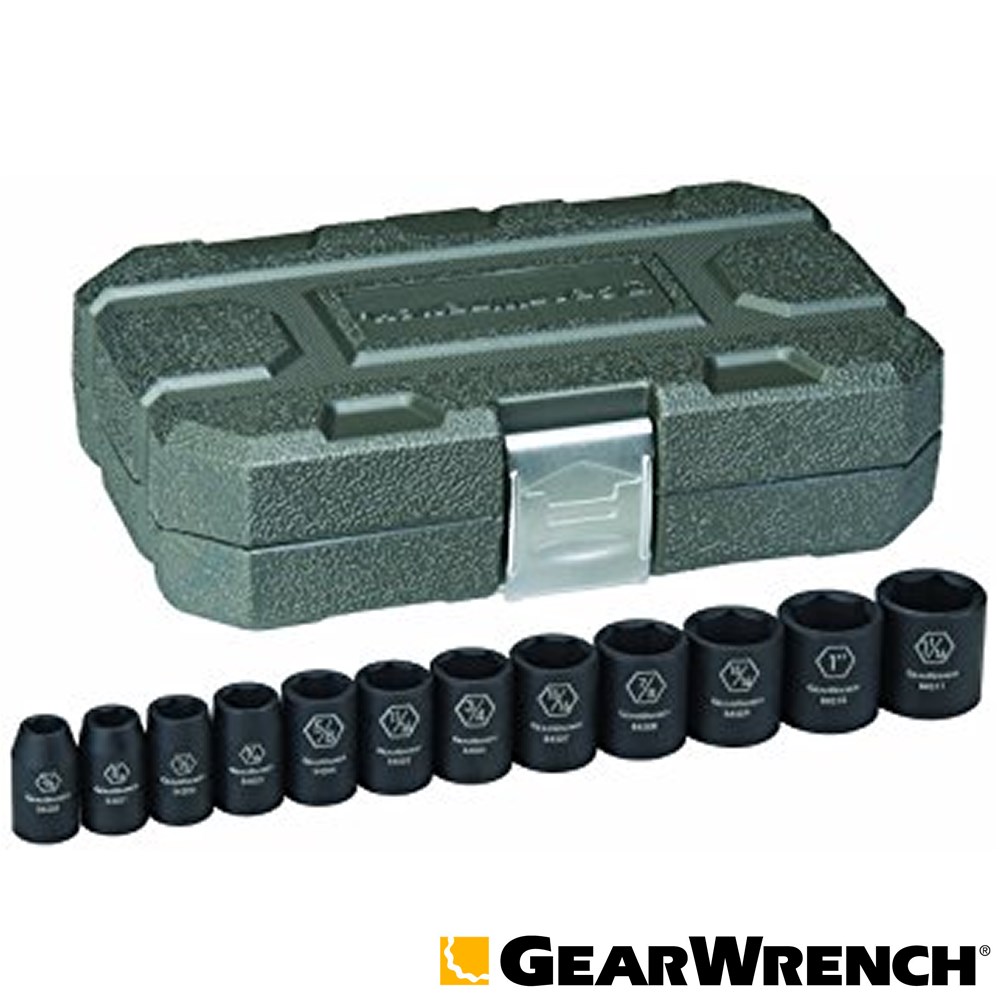 GEARWRENCH IMPACT SOCKET SET 1/2 DRIVE IMPERIAL 12 PIECE Collier Miller