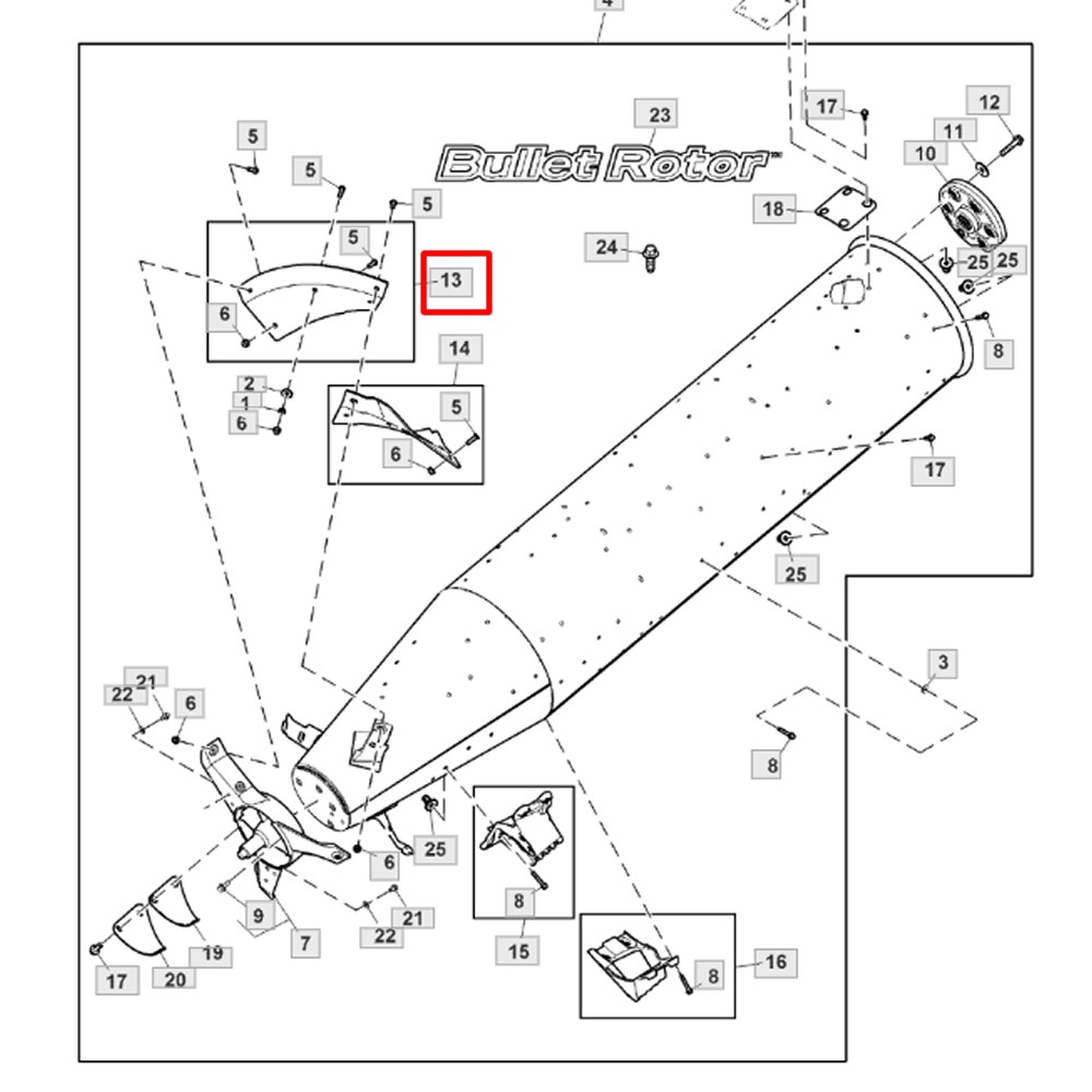 JD FRONT FLIGHT REPAIR KIT JOHN DEER BULLET ROTOR AH216568 Collier