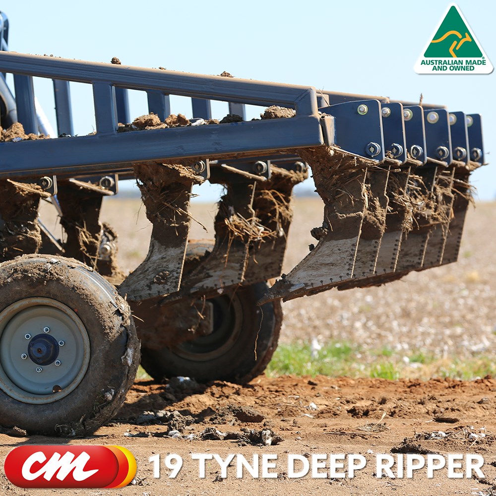 CME DEEP RIPPER 19 TYNE ROW CROP CHISEL PLOUGH RIPPER TOW BEHIND WITH