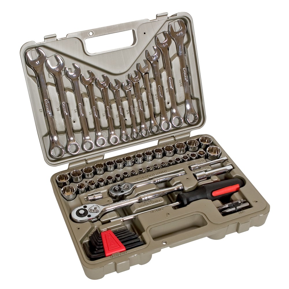 CRESCENT SOCKET & TOOL SET 70 PIECE 1/4" & 3/8" AFMETRIC BLOW MOULD
