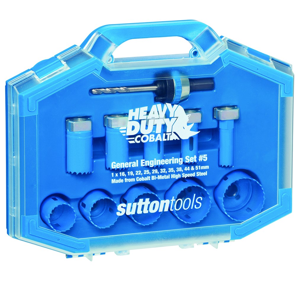 SUTTON 10PC HOLESAW KIT GENERAL ENG SET 5 BIMETAL 16MM51MM Collier & Miller