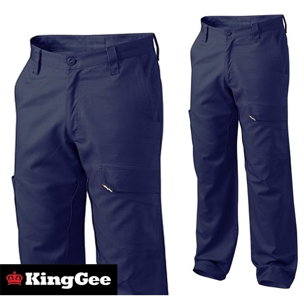 WORKCOOL 2 NAVY PANT 107R COTTON DRILL KING GEE 107R/42" (WOMEN 22
