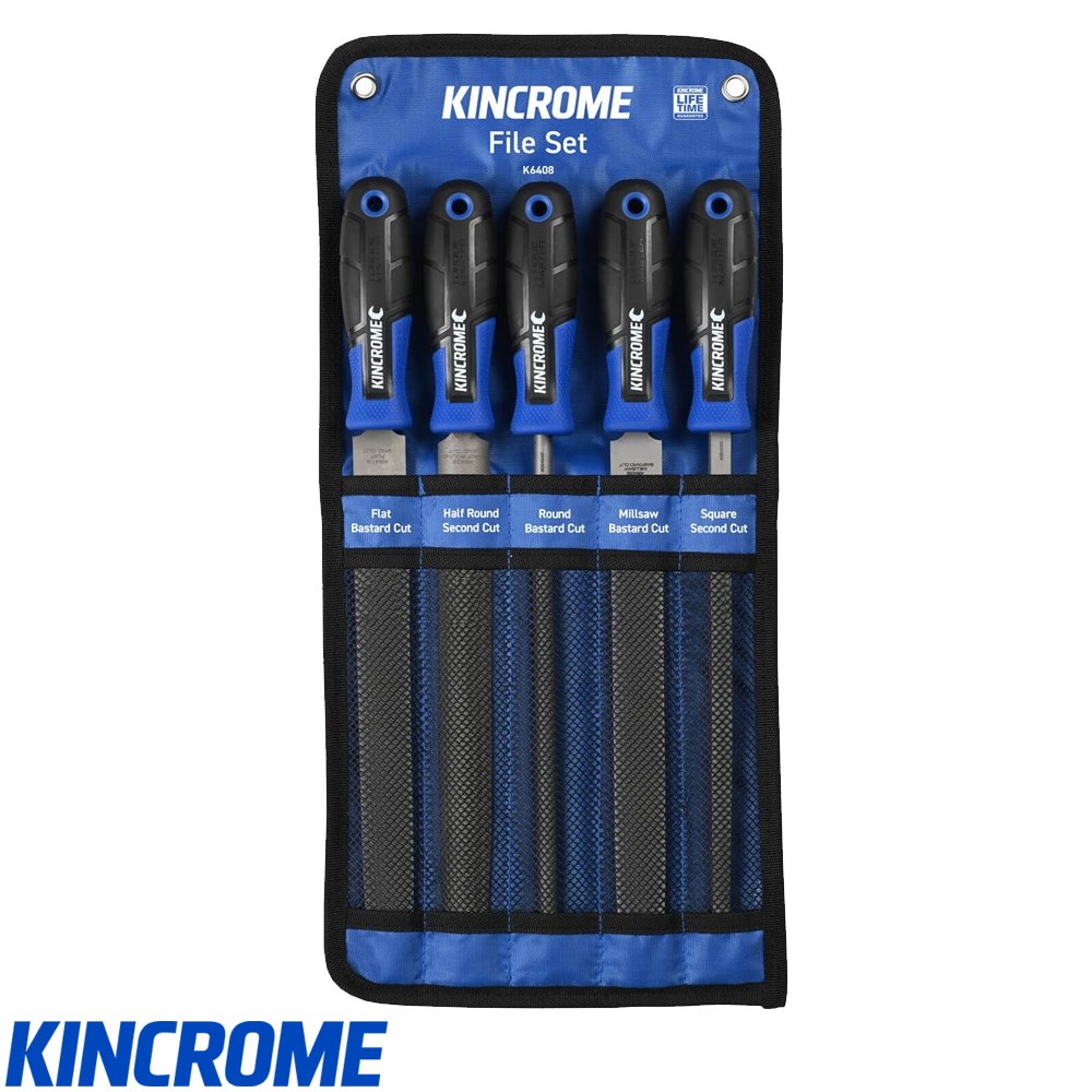 thumbnail image 2 of Nicholson 5-Piece File Set With Ergonomic Handles - Professional Grade Metal Files In Storage Pouch 2 of 4
