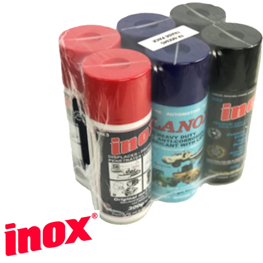 INOX MIXED MX TRADE PACK 2 X MX3 ORIGINAL 2 X MX4 LANOX & 2 X MX5 PTFE PLUS Collier Miller