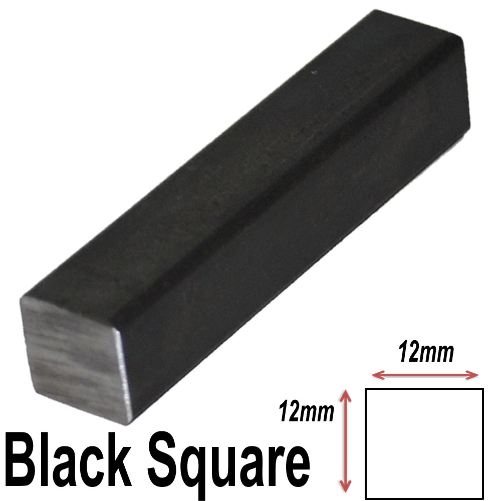 BLACK SQUARE BAR 12MM 1.16KG PER METRE 6 METRE LENGTH - Collier & Miller