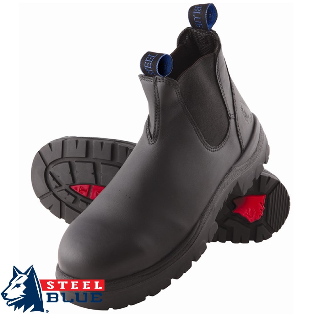 steel blue hobart non safety boots