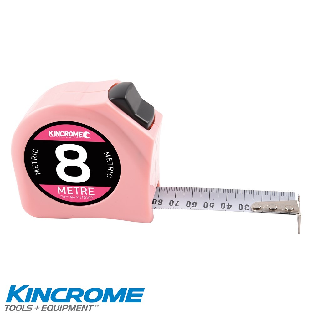KINCROME PINK TAPE MEASURE 8M Collier Miller