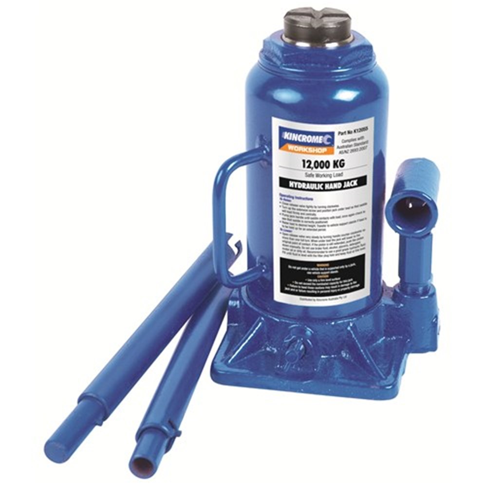 KINCROME BOTTLE JACK 12000KG CLOSEDRAISED 225MM445MM WITH 80MM SCREW