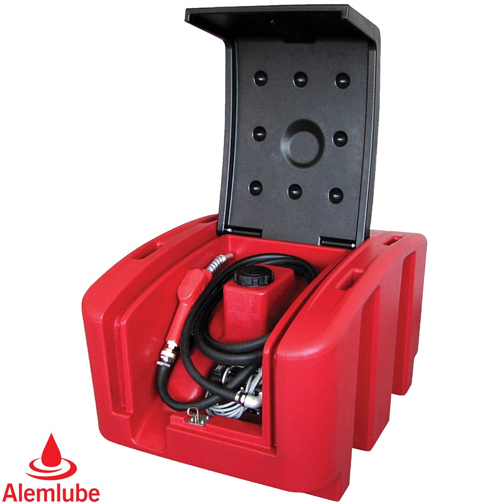DIESEL 200L TANK & PUMP KIT 12V 50LPM PUMP ALEMLUBE POLY UTE TANK 2YR