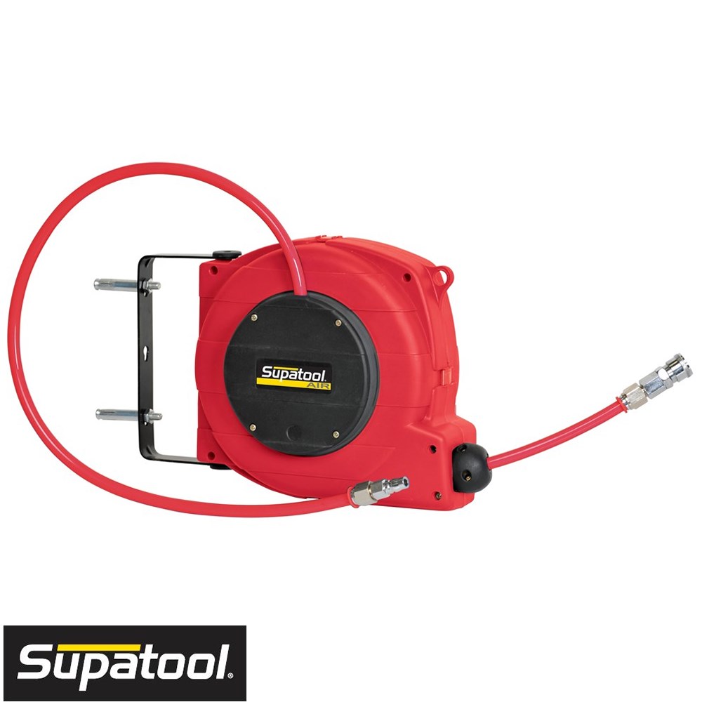 RETRACTABLE HOSE REEL 8MM 8MM X 10M AIR HOSE SUPATOOL Collier Miller